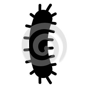 Virus or Bacteria vector illustration, solid style icon