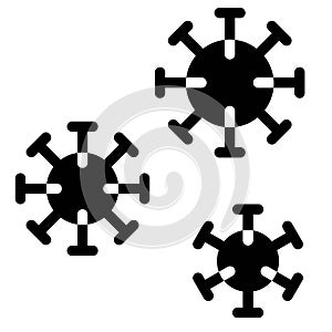 Virus or Bacteria vector illustration, solid style icon