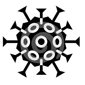 Virus or Bacteria vector illustration, solid style icon