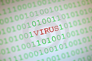 Virus in binary code