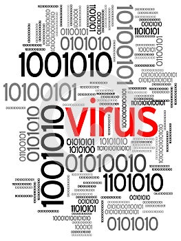Virus in binary code