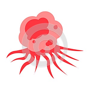 Virus cancer cell color line icon. Oncology sign. Disease, illness concept. sign. Pictogram for web, mobile app, promo. UI UX