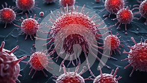 Vírus bunka v krv mikroskop. inžinierstva vírus. abstraktné biológie mikroskopický z látka. mikrobiológia 