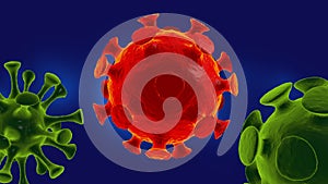 Virus cell isolated as microscope show that for Corona Virus