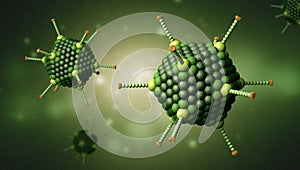 Virus cells of the adenovirus family photo