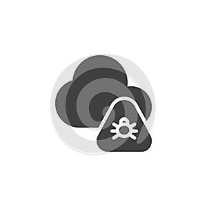 Virus cloud vector icon