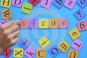 Virus in colorful letters