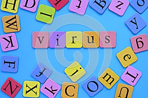 Virus in colorful letters