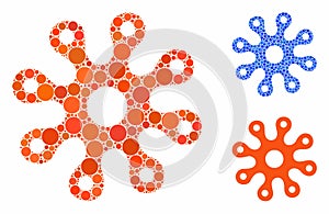 Virus Composition Icon of Spheric Items