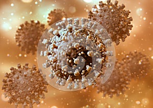 Virus coronavirus Covid-19 3D illustration