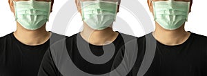 Virus Coronavirus COVID-19 protection face mask against coronavirusmask hospital header  Banner panorama medical photo