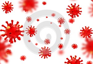 Virus covid-19  covid-19 virus coronavirus  red xmas christmas background - 3d rendering