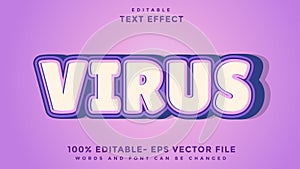 Virus Editable Text Effect Design, Effect Saved In Graphic Style