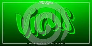 virus editable text effect style