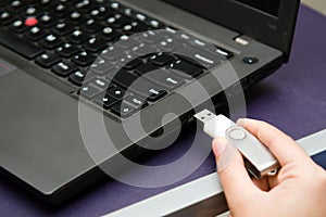 IT virus enter laptop computer via USB thumb drive or USB stick