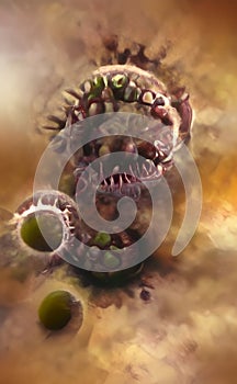 Virus epidemic, Coronavirus infection background covid 19, dangerous vacine adstract