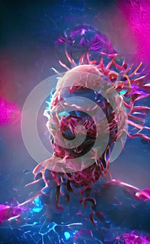 Virus epidemic, Coronavirus infection background covid 19, dangerous vacine adstract