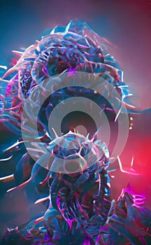 Virus epidemic, Coronavirus infection background covid 19, dangerous vacine adstract