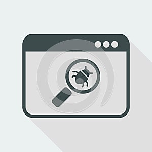 Virus find - Vector web icon
