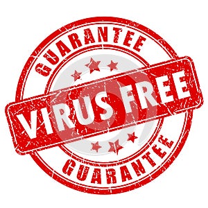 Virus free software vector stamp photo