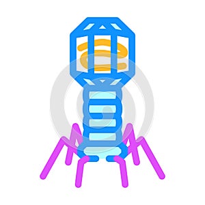 virus genetic engineering color icon vector illustration