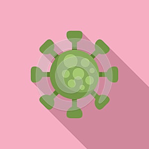 Virus icon flat vector. Bacteria medicine