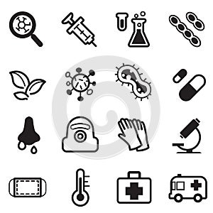 Virus icon set