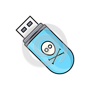 Virus vector colour line  icon