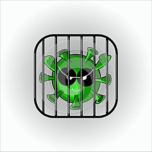 Virus illustration caracter, prison of viruses photo