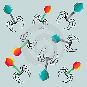 Virus illustration colors
