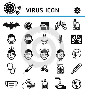 Virus infection icons vector illustration