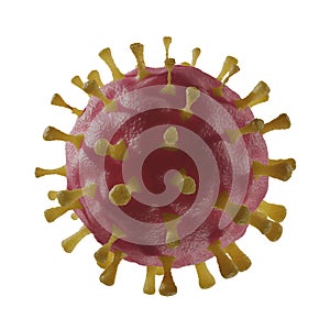 Virus isolated on white background. 3D rendered illustration