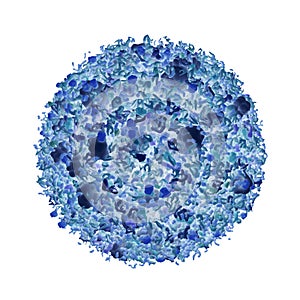 Virus Isolated On White Background. Infection And Immunodeficiency Concept. 3d render