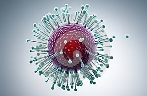 Virus on a light background