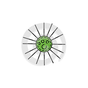 virus line icon. element of bacterium virus illustration icons. signs symbols can be used for web logo mobile app UI UX