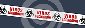 Virus lockdown sign photo
