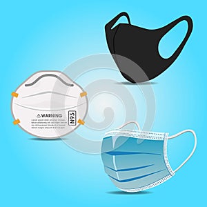 Virus mask set, medical protective mask