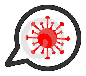 Virus Message Vector Icon Flat Illustration