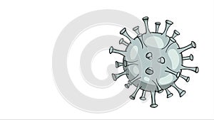 Virus microbe on white back