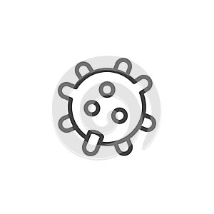 Virus microorganism icon. Microbe or micro bacterium symbol. Virology research, epidemic 2019-ncov prevention