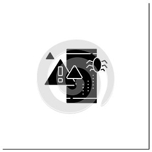 Virus notification glyph icon