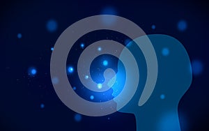 Virus pollen bacteria cold background profile silhouette image