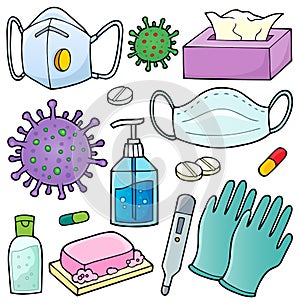 Virus prevention theme set 1