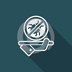 Virus protection service - Vector web icon