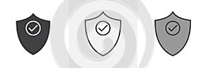 Virus protection shield icon vector