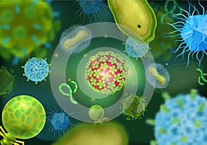 Virus Realistic Background photo