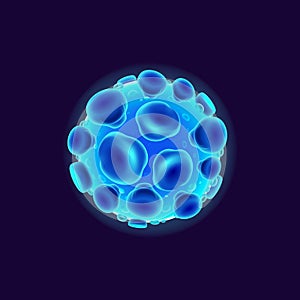 Virus realistic vector illustration