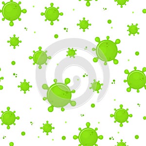 Virus seamless pattern. Infection flat design