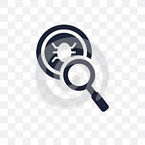 Virus search transparent icon. Virus search symbol design from I