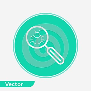Virus search vector icon sign symbol